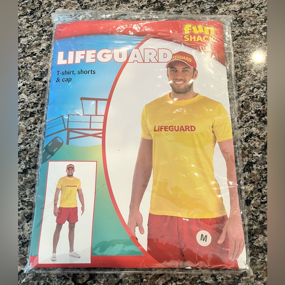 3 piece Lifeguard men's halloween costume (like new)